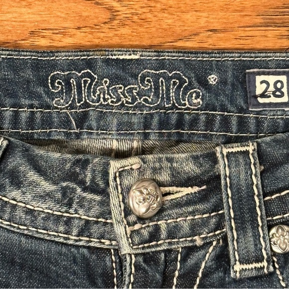 Miss Me Gold Embellished Skinny Style NO:JE8039CKR Size 28 - Picture 7 of 15